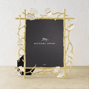 Butterfly Ginkgo Gold Frame - 8x10