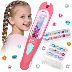 Girls’ hair accessories — sparkling gemstone hair accessories — quick styling tools — reusable diamond gemstone stamp set for hair accessories — jewelry-making hair accessories — creative hairstyle art crafts — party decoration supplies — birthday gifts