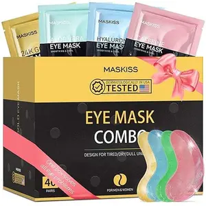 Maskiss Eye Mask 40Pairs Hyaluronic Acid Eye Masks for Dark Circles Puffy Eyes Undereye Bags,Daily Collagen Eye Masks Sheet Smooth