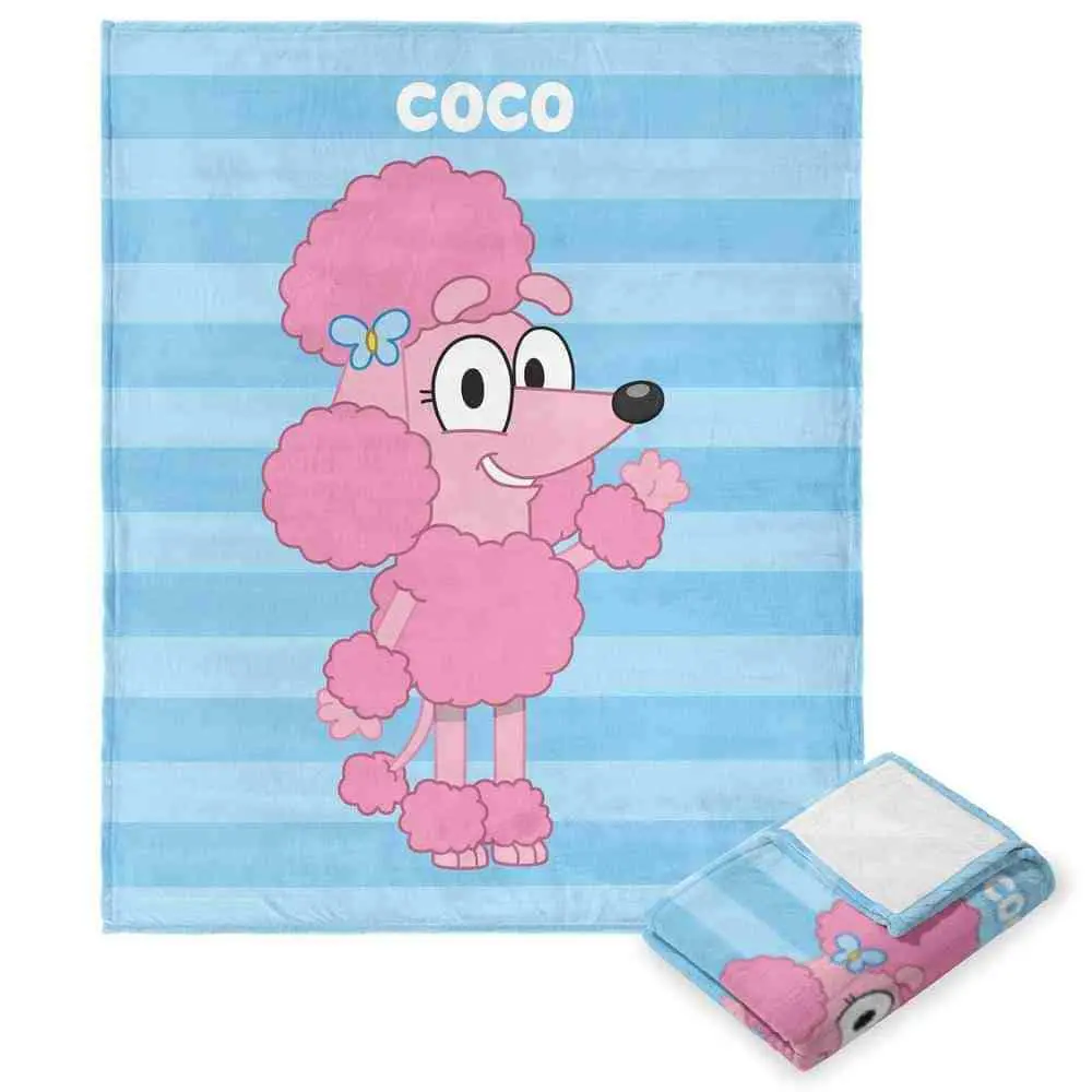 Bluey Roll Call Coco Silk Touch Throw Blanket 50x60 Inches