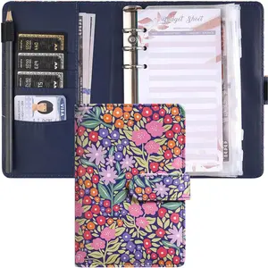 Budget Binder, A6  Saving Binder with  Envelopes, PU Leather Saving Challenge,  Saving Binder With Zipper Envelopes, Budget Sheet, Category Sticker Labels.