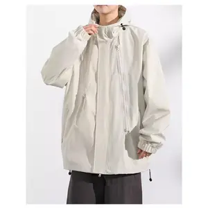 Men's functional waterproof outdoor jacket, featuring a trendy and versatile style that goes with everything, perfect as a mountain-style outdoor hiking jacket or jacket
