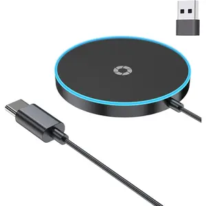 Wireless Charger for iPhone, Mag Safe Charger, Wireless Charging Pad for iPhone 16 Pro Max/16 Pro/16 Plus/16/15/15 Pro/15 Plus/15 Pro Max, 14/13/12 etcs, AirPods 3/2/Pro 2/Pro (Black-LED)