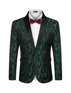 Men's Suits Jackets Floral Tuxedo Jacket Paisley Shawl Lapel Suit Blazer Jacket for Dinner,Prom,Wedding Gift Ideas