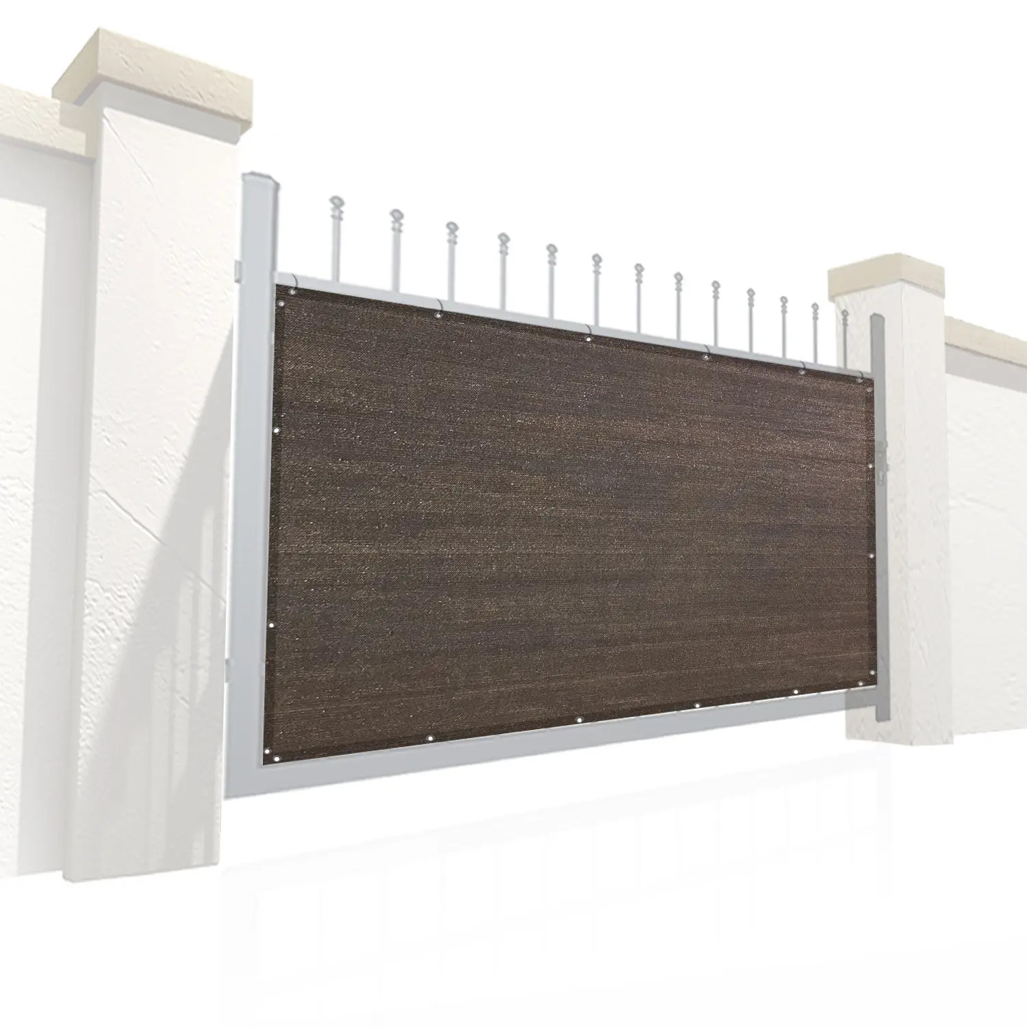 Gate Privacy Screen Cover Privacy Barrier for Gate Fence, Driveway in Walnut, Brown, Beige, Smok or Black Colors free Zip Ties included- Gate or door not included