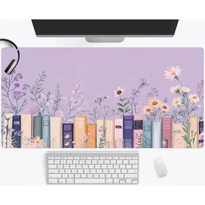 "Viral Lavender Floral Book Mouse Pad | Soft Cottagecore Desk Mat | Oversized Non-Slip Office/Gaming Pad  Gentle Botanical Literary Aesthetic Decor | Smooth Surface | Trendy Cozy Vibe Setup 2026 #FYP #DeskGoals #LavenderBookVibes #CottagecoreLiteraryDesk"
