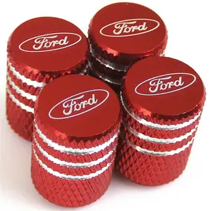 4 RED FORD Tire Valve Stem Caps For Car, Truck Universal Fitting Free Ship