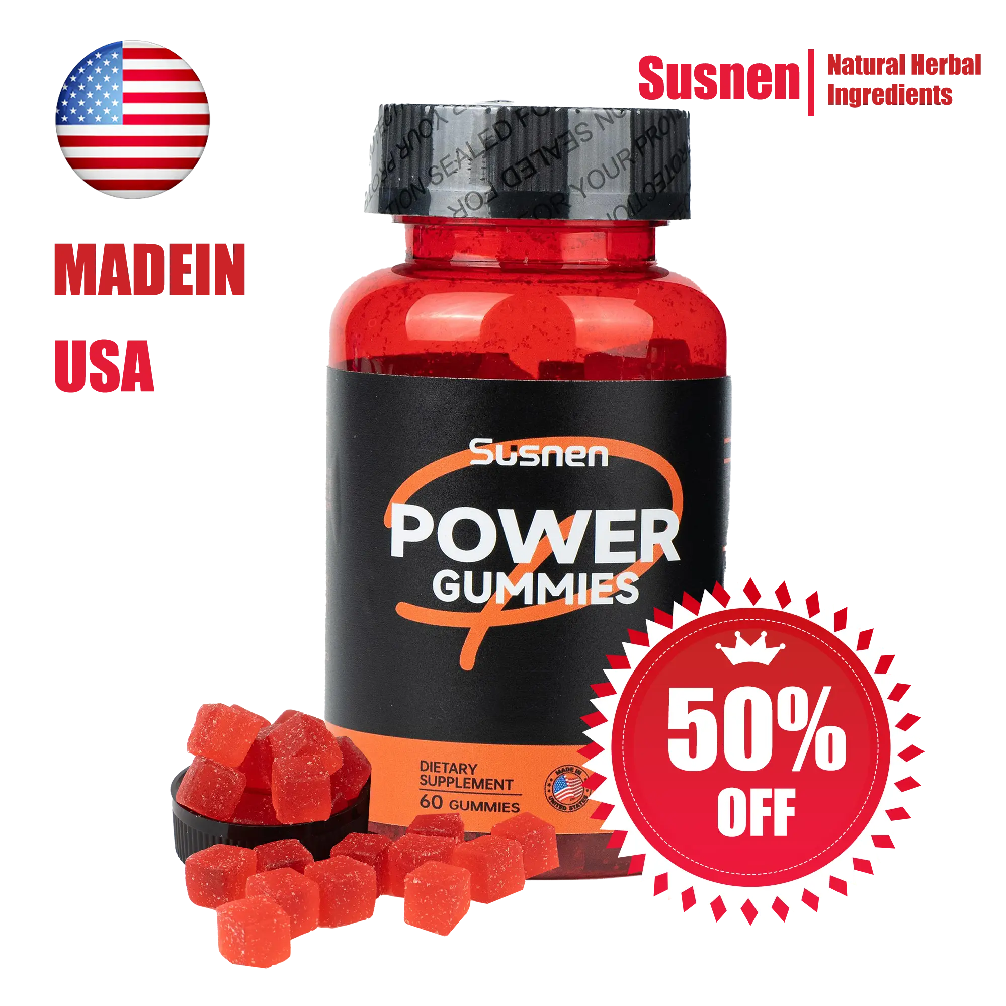 2024 Susnen One DailyMultivitamin for Men -with Vitamins &Minerals + Organic Whole Foods-Supplement to Boost Energy 85+ Trace Minerals, 75%+ Fulvic Ac