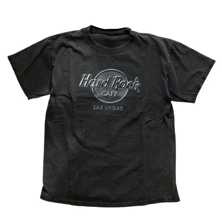 90s Hard Rock Cafe Las Vegas T-shirt, Vintage Tee, Vintage T-shirt, Vintage Unisex T-shirt, Vintage tees Menswear Top Underwear Streetwear Round Neck Short Sleeve Casual Graphic