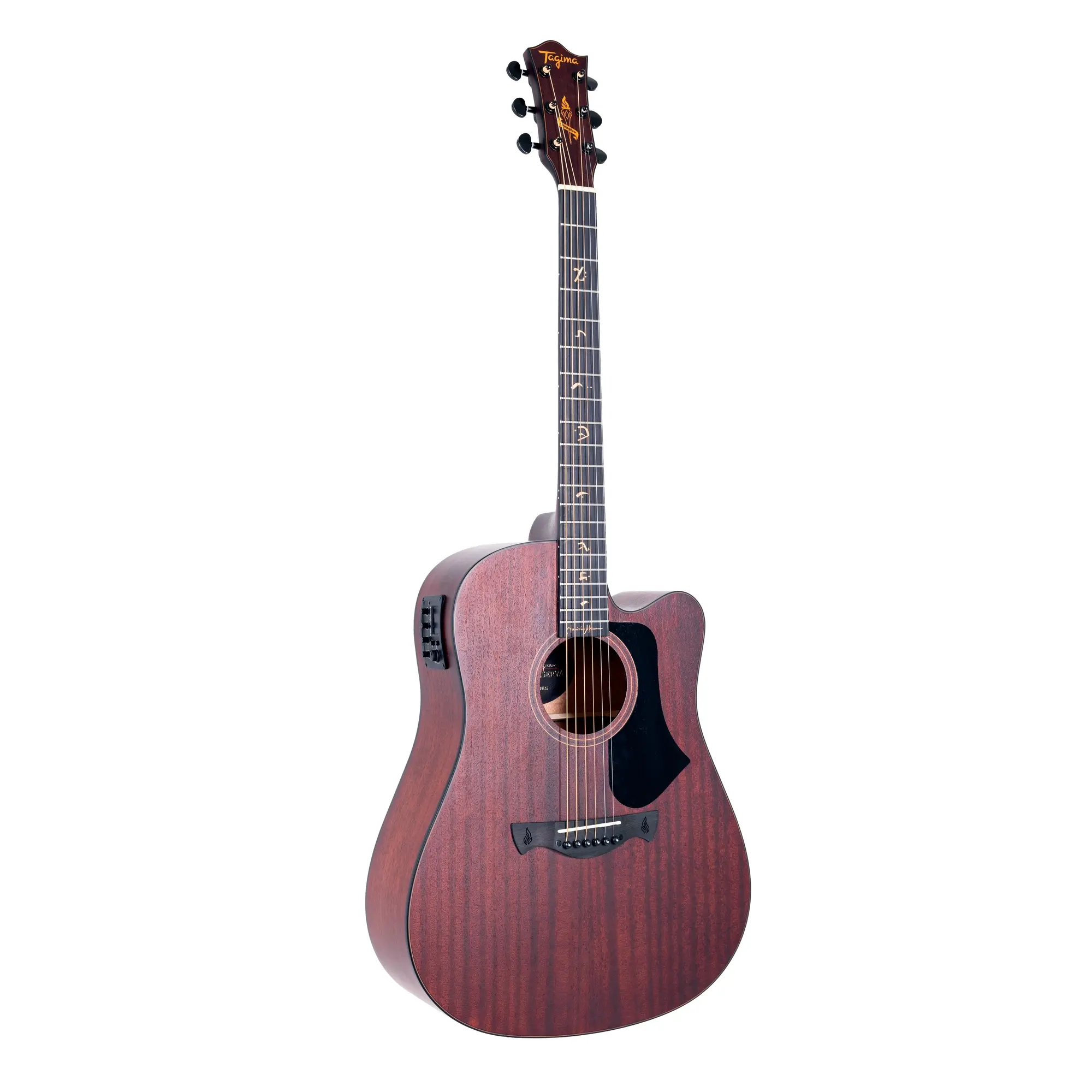 Tagima JUNINHO AFRAM GRAN RESERVA DKMOP Dreadnought Cutaway Acoustic-Electric Guitar – Sapele, Teq-8 Piezo