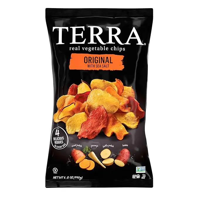 Terra Garlic Vegetable Snack Chips, Original Sea Salt-Flavored, 6.8 Oz