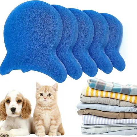 5pcs Pet Hair Removal Remover for Laundry, Effectively Removes Fur, Lint & Dander, Reusable, Eco-Friendly Laundry Pet Hair Catcher