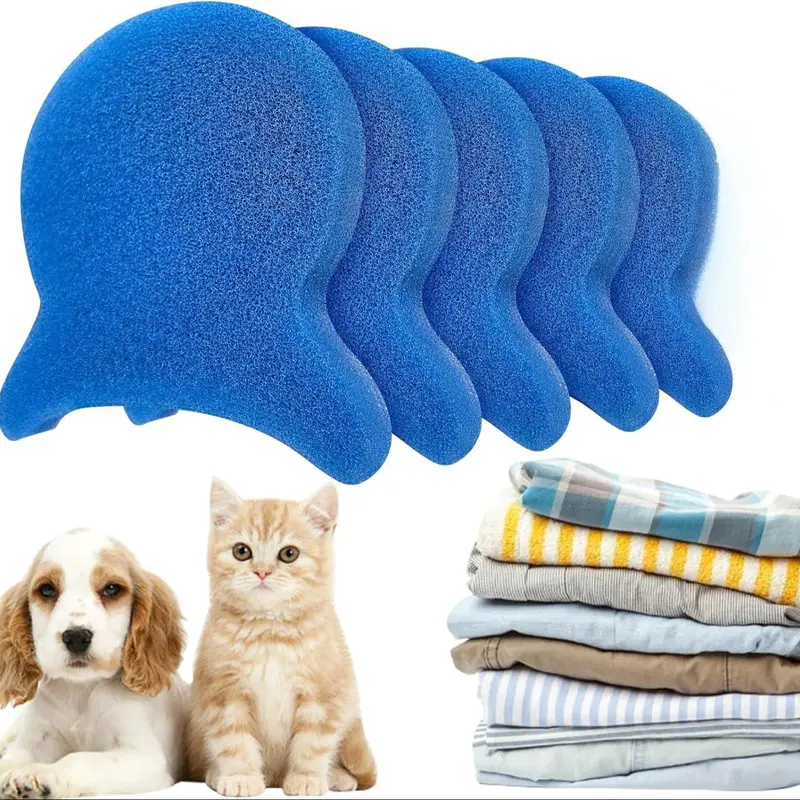 5pcs Pet Hair Removal Remover for Laundry, Effectively Removes Fur, Lint & Dander, Reusable, Eco-Friendly Laundry Pet Hair Catcher