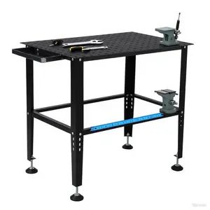 Garvee Steel Welding Table - 36x24 Inch, 1500Lbs Load Capacity Heavy Duty Workbench Table, 5/8-Inch Fixture Holes, Portable Work Bench for Home Shop Garage