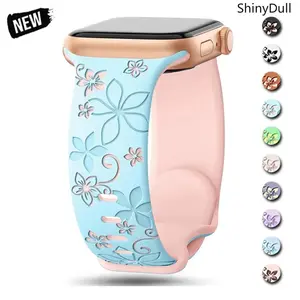 Engraved Silicone Apple Watch Band – Stylish Women’s Strap (38–49mm, Series & Ultra)