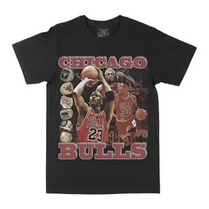 Chicago Bulls Champions Graphic Tee, Y2K Rap Streetwear T-Shirt, Unisex Crew Neck, Vintage Hip-Hop Graphic, Sports Style, Casual Cotton Fit