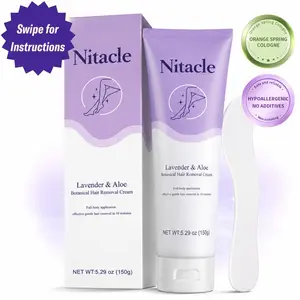 Nitacle  150ml  Hair RemovalCream for Women & Men - Underarm &Bikini Area - Smooth Skin in 5-10 Minutes- Painless Formula for Sensitive Skin - NoRazor Bumps-Sensitive Skin Friendly /Fast Shipping Skin Soothing Body Care