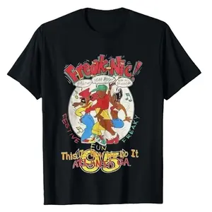 Freaknik 1995 ATLANTA Hip Hop Black T-shirt Sweatshirt Cotton Fabric Menswear Short Sleeves Top Crewneck