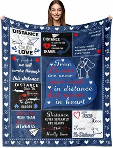 Long Distance Relationship Gifts for Him, Blanket for Boyfriend Blanket 60" X 50", Gift for Long Distance Relationship, Sweetest Day Gifts for Him