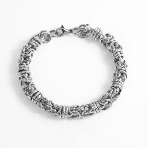 Unisex Twisted Cuban Link Bracelet - Silver-Tone Chunky Chain, Bold Durable Streetwear Jewelry, 19cm/21cm/23cm Lengths, 30g Weight, Outdoor Accessory