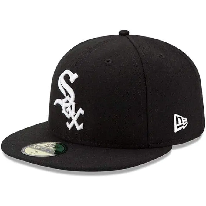 New Era MLB Chicago White Sox Wool 59Fifty Fitted Baseball Cap - Black/White 11941909