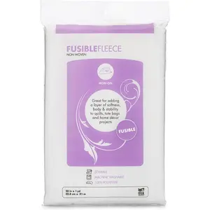 Fusible Fleece Iron- Interfacing, 20 Inches x 1 Yard, White
