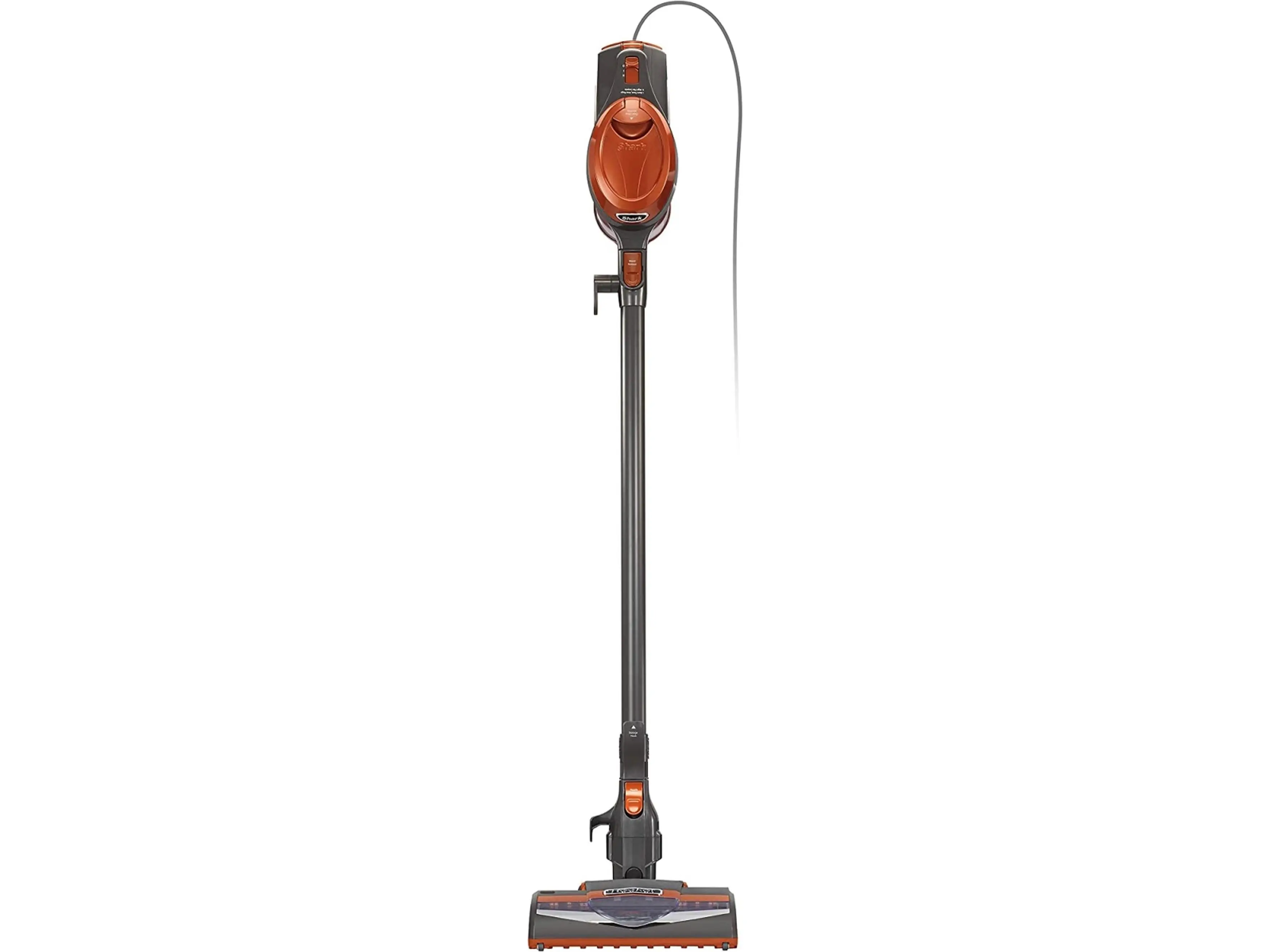 Shark HV301C Rocket Ultra-Light Stick Corded Handheld Vacuum - Orange & Gray, Durable Construction, Swivel Steering, Dual Storage Options, Hard Floor Hero Attachment