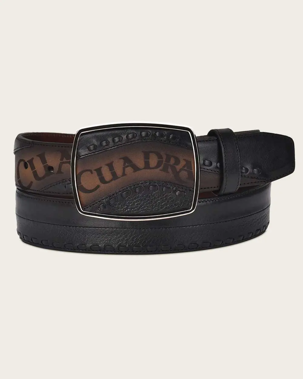 CUADRA BLACK WESTERN BOVINE BELT