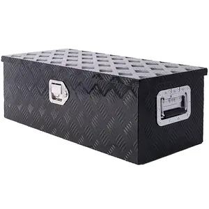 Hdmw 30inch Aluminum tool box,heavy duty truck bed tool box,outdoor trailer pickup storage tool box,RV storage organizer,underbody  box w/lock keys,black