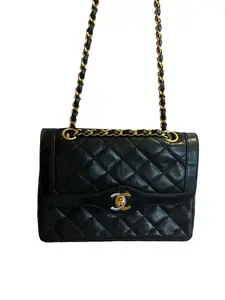 Pre-owned CHANEL Lambskin Shoulder Bags Double Flap Shoulder Bag