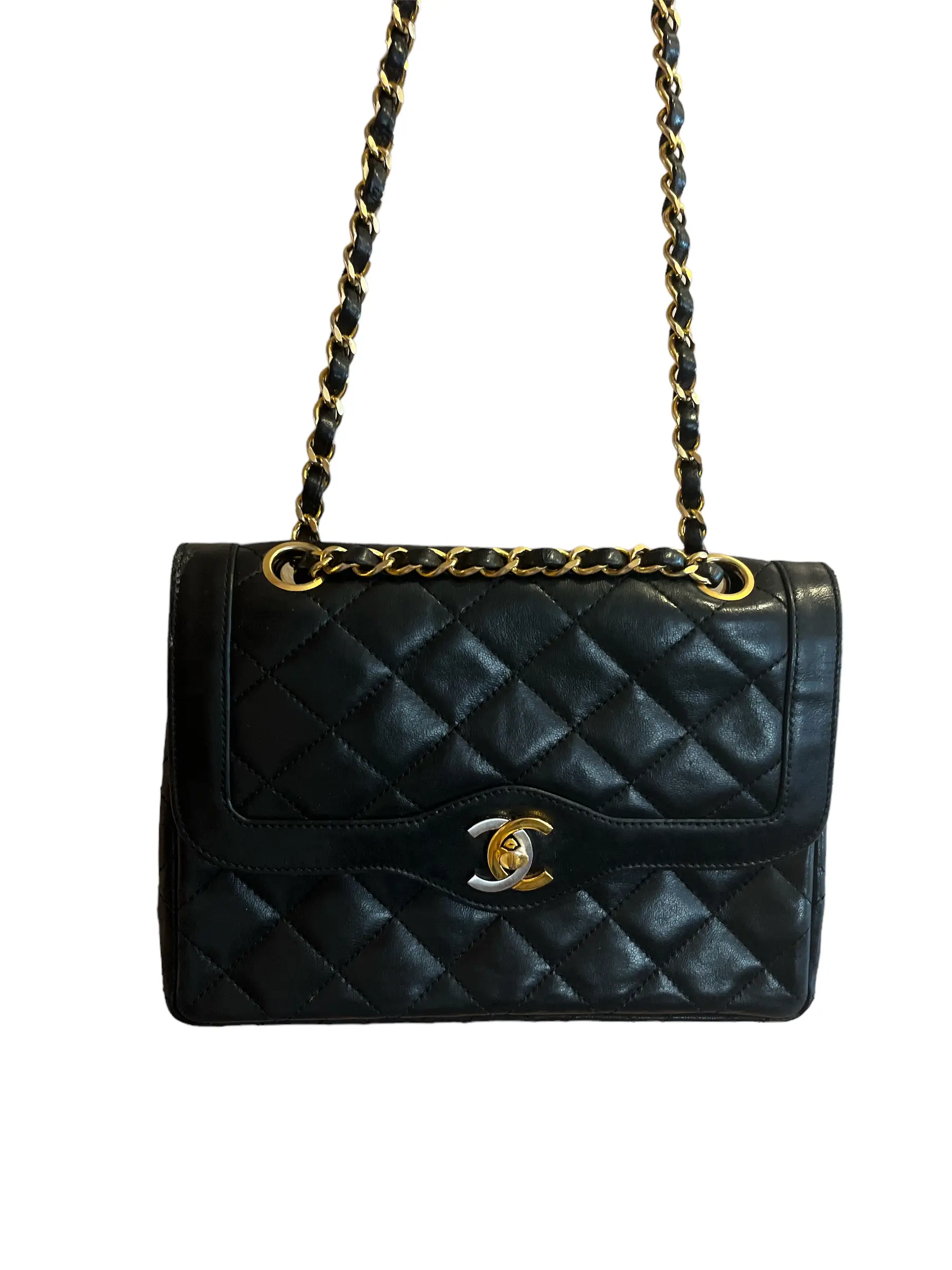 Pre-owned CHANEL Lambskin Shoulder Bags Double Flap Shoulder Bag
