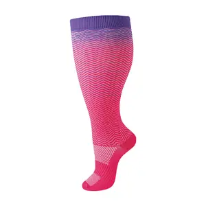 2 Pairs Colorful Plus Size Compression Socks | High Stretch Wide Calf Fitness Socks women