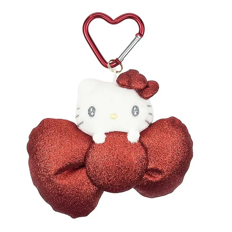 Hello Kitty 50th Anniv. Red Mascot Keychain (Metallic Bow Series) - Casual Fashion Accessory, Cute Mascaron Item, Women's Keychain, Anniversary Gift, Casual Fashion Keychain