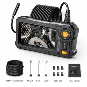 [SummerVibes] Professional Inspection Camera with Light 4.3 Inch Screen 1080P Borescope 16.5ft Waterproof IP67 Snake Camera for Automotive Sewer Pipe and Wall Inspection Tools and Gadgets for Men