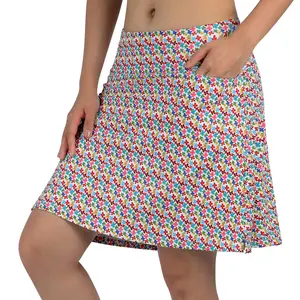 Women's 20-inch Knee-Length Skort Athletic Skirt with Shorts High Waist Pockets Soft Lightweight Breathable Fabric for Various Occasions Womenswear Bottom