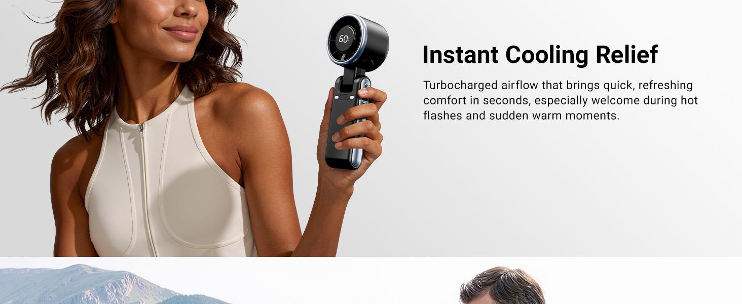 Portable Handheld Turbo Fan - 5 Gear High Speed 4000mAh Rechargeable Mini Personal Hand Fan Blow Cold Air, Up to 12 Working Hours ,Battery Operated Travel Essentials, Beach Vacation, Gifts for Women, Men (Black) Portable Handheld Turbo Fan - 5 Gear High Speed 4000mAh Rechargeable Mini Personal Hand Fan Blow Cold Air, Up to 12 Working Hours ,Battery Operated Travel Essentials, Beach Vacation, Gifts for Women, Men (Black)