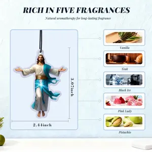 Vintage scented sachet pendant, a gift of prayer and blessing, Christmas tree decoration, holiday ornament, car interior pendant, creative gift buckle, prayer pendant with aromatherapy, car perfume pendant, car air freshener, long-lasting fragrance.