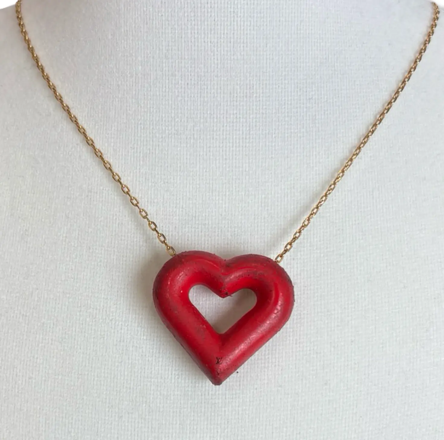 Pre-owned Louis Vuitton Heart Necklace LV1976