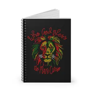 Spiral Notebook with Inspirational Lion Design Motivational Journal 118 Ruled Pages 90gsm Paper Metal Spiral Document Pocket Gift for Students Artists Writers School Supplies Unique Keepsake
