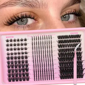 Large Capacity Eyelash Clusters, Manga&Bottom Lash, Thick and Fairy Lash Clusters, Individual Lash Extensions, Waterproof Long-Lasting False Eyelashes, Natural Lash Clusters Set,Perfect for Daily, Party, Beginner Friendly, Beginner Friendly