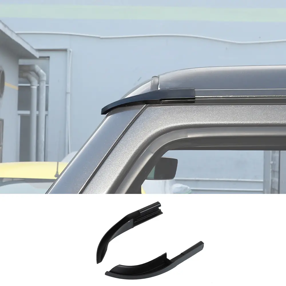 Hardtop Rain Diverter Extension Drip Rail for 2018+ Jeep Wrangler JL/JLU & Gladiator JT, High-Quality ABS Vehicle Accessories, Easy-Install UV-Resistant Car Exterior Part with Durable Coating