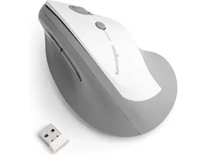 Kensington Pro Fit Ergo Vertical Wireless Mouse - Gray White