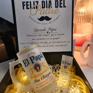 Father's day gift box with a 16oz GLass and a 3oz shot glass