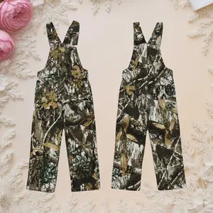 Girl Brown Overalls Kids Leaves Camo Denim Strap Jumpsuits girl  blue  overalls girl  pant Camouflage Hoodie girly clothing