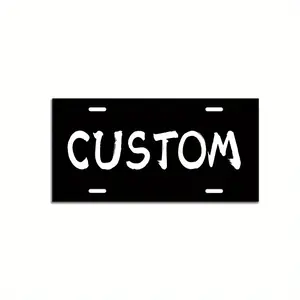 Personalized Aluminum License Plate - Custom Engraved Text & Photo, Vibrant Color Options, Durable 6x12 Inch Rust-Resistant Car Bumper Decor for Vehicles, Home, Cafe, Car Decorations