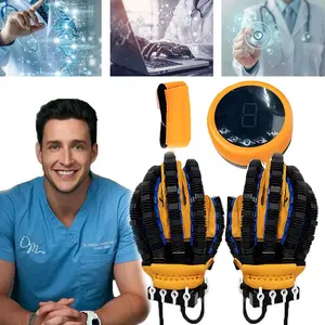 Physical Therapy Hand Glove Assistant Finger Trainer Left Right Hand Functional Exercise Massage Durable Material Home & Outdoor Use Ideal Gift for Office Workers & Seniors Christmas Birthday Present (Does Not Include Connecting Glove Device)
