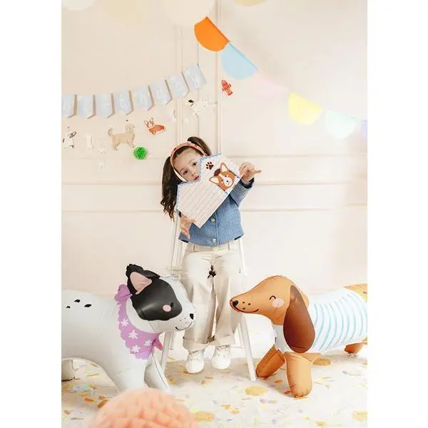 Standing Bulldog Balloon - Unique Design with Bright, Colorful Features for Interactive Play and Fun