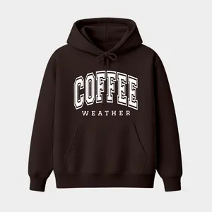 Coffee Weather Hoodie, Cute & Trendy Graphic Pullover, Cozy Fall Winter Hoodies, Casual Streetwear Unisex Top for Coffee Lovers