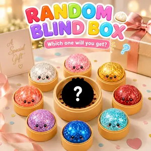 Creative Treasure Surprise Box - Random Color Dumpling Squishy Stress Relief Fidget Toy, Cute Sensory Party Favors & Collectible Gifts with Ultra-Rare Rainbow Glitter Variant