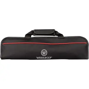 5 Slots Nylon Chef Knife Bag Kitchen Storage Knife Carrying Case Pouch Red